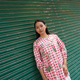 PINK CHECKERED SHORT KURTI