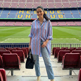 BLUE STRIPE OVERSIZED SHIRT