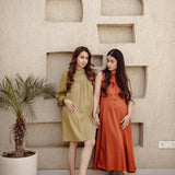 KHAKI GREEN DRESS