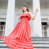 POP STRIPE MAXI DRESS