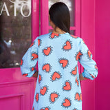 SEA OF HEARTS SHORT KURTI