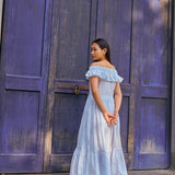 BLUE VERTICAL  DRESS