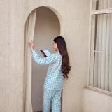 QUEEN BLUE CHECKERED CO-ORD