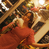 RED CHECKERED DRESS